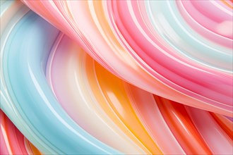 Colorful candy swirl background. KI generiert, generiert, AI generated