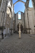 Lisbon city view, carmo convent, portugal
