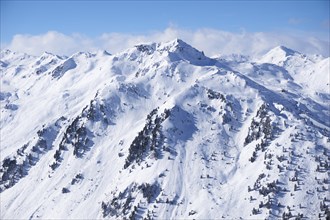 Zillertal Alps in winter, snow, Tyrol, Austria, Europe
