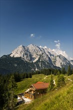 Mountain inn, near Mittenwald, Werdenfelser Land, Upper Bavaria, Bavaria, Germany, Europe
