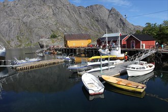 Museum village Nusfjord on the Lofoten Islands, Norway, Scandinavia, Europe