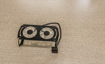 Twin fan cooler used to cool RAM modules in a desktop computer