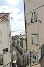 Lisbon city view, alley, portugal