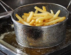 Food, Potato, Pommer Frites on the deep fryer, AI generated, AI generated