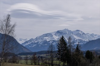 Panorama with foehn clouds, pinzgau