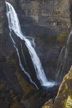 Foaming Halfoss waterfall, Sudurland, Iceland, Europe