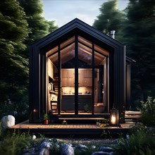 Tiny house eco friendly, AI generated