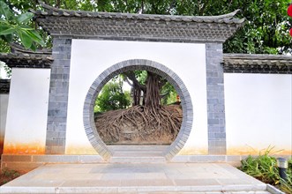 Zhu family door, yunnan, china