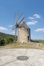Old village mill Moulin Saint Roche, Grimaud-Village, Var, Provence-Alpes-Cote d'Azur, France,