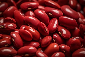 Close up of red kidney beans. KI generiert, generiert, AI generated