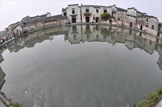 Old village on the lake, china
