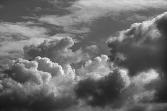 Gathering rain cloud (Nimbustratos), Mecklenburg-Western Pomerania, Germany, Europe