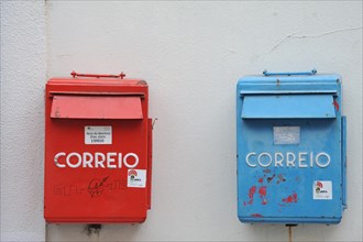 Lisbon city view, postal box, portugal