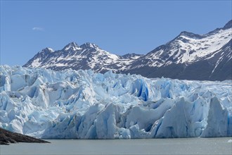 Glacier, Andean mountain range, Lago Grey, Torres del Paine National Park, Parque Nacional Torres