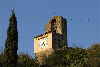 Lourmarin bell tower, Parc Naturel Regional du Luberon, Vaucluse, Provence, France, Europe