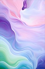 Abstract pastel painting with flowing lines intertwine organic shapes symbolizing springs awake, AI