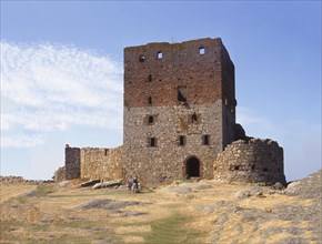 The tower in Hammershus, Scandinavia's largest medieval fortification and is one of the largest