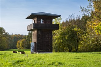 Reconstructed watchtower at the Limes, Hienheim, Neustadt, Lower Bavaria, Bavaria, Germany, Europe