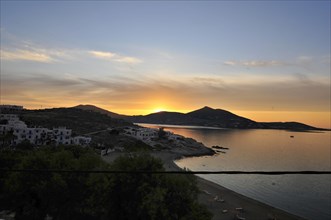 Paros island, landscape, sea, sunset, greece