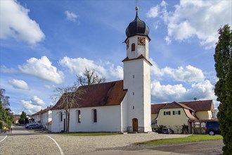 Filial church of St Leonhard, Boerwang, Allgaeu, Swabia, Bavaria, Germany, Europe