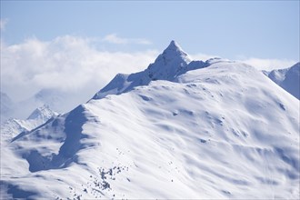 Grossglockner in winter, snow, Hohe Tauern National Park, Salzburger Land, Carinthia, Tyrol,