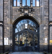 Historic architecture, Charlottenburg Town Hall, Alt-Lietzow entrance, Berlin, Germany, Europe