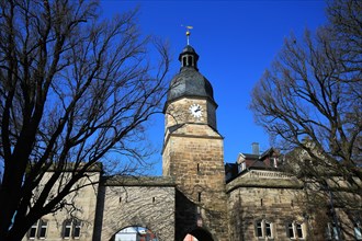 The historic old town of Coburg with a view of the town church of St Moriz. Coburg, Upper