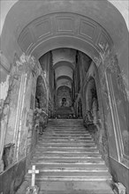 Staircase to the upper burial level, Monumental Cemetery, Cimitero monumentale di Staglieno),