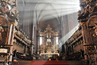 Speyer Cathedral, The morning sun illuminates the baroque choir of a historic church, Speyer