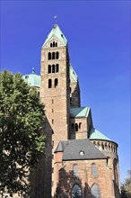 Speyer Cathedral, historic cathedral with a large tower and a blue roof, Speyer Cathedral, Unesco