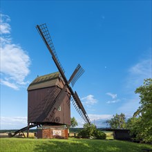 Mill, windmill, trestle windmill, Anderbeck, Saxony-Anhalt, Germany, Europe