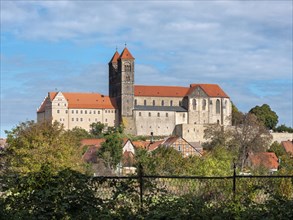 View of the Schlossberg with St Servatius collegiate church and Renaissance castle, UNESCO World