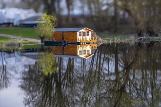 Boathouse on the Havel, Havelberg, Saxony-Anhalt, Germany, Europe
