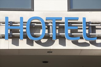 Hotel sign at an Ibis budget hotel, Bremen, Germany, Europe