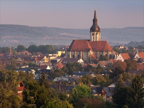 View of the Wenceslas Church in the morning light, Naumburg, Saxony-Anhalt, Germany, Europe