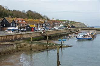 Boats, Boat harbour, The Stade road, Folkestone, Kent, Great Britain
