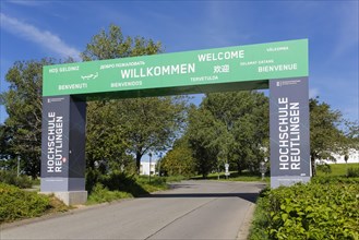 Entrance portal of Reutlingen University, Reutlingen University, large representative gate, gate,