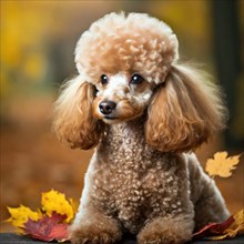 Ai generated, animals, mammals, dog, domestic dogs (Canis lupus familiaris), red-brown, autumn,