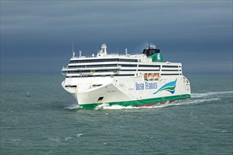 Irish Ferries ferry arrives at the harbour, Dublin, Republic of Ireland