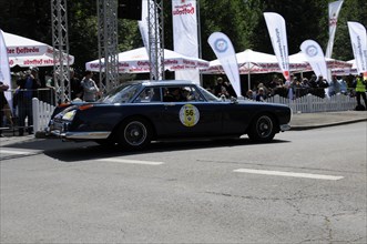 Black Citroen vintage limousine at a classic car event with spectators, SOLITUDE REVIVAL 2011,
