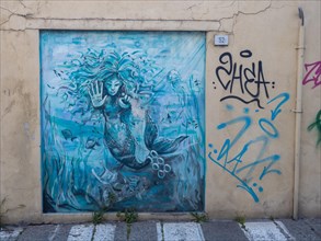 Graffiti, Olbia, Sardinia, Italy, Europe