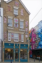 Decorated house facades, Folkestone, Kent, Great Britain