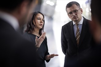 (L-R) Annalena Baerbock, Federal Foreign Minister, and Dmytro Kuleba, Foreign Minister of Ukraine,