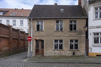 Old, dilapidated and no longer inhabited house, Havelberg, Saxony-Anhalt, Germany, Europe