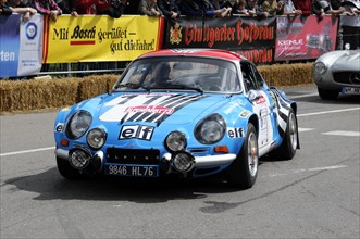Alpine-Renault A110 1800, year of construction 1973, A blue Renault Alpine vintage car with red