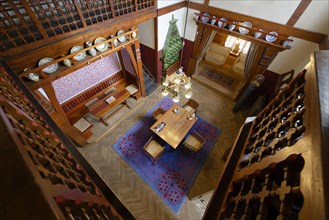 Interior view, hall, Villa Jurkovic, Brno, Jihomoravsky kraj, Czech Republic, Europe