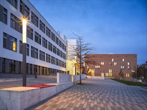 Steintorcampus of the Martin Luther University Halle-Wittenberg in the evening, Halle (Saale),