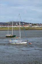 Boats, Conwy River, Deganwy, Conwy, Wales, Great Britain