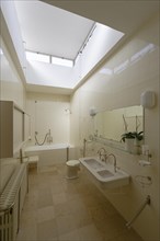 Interior view, parents' bathroom, Villa Tugendhat (architect Ludwig Mies van der Rohe, UNESCO World