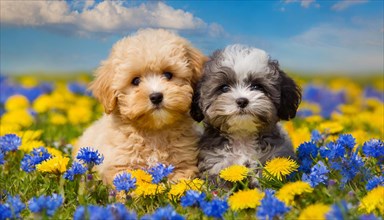 KI generated, animal, animals, mammal, mammals, Maltipoo (Canis lupus familiaris), dog, dogs,